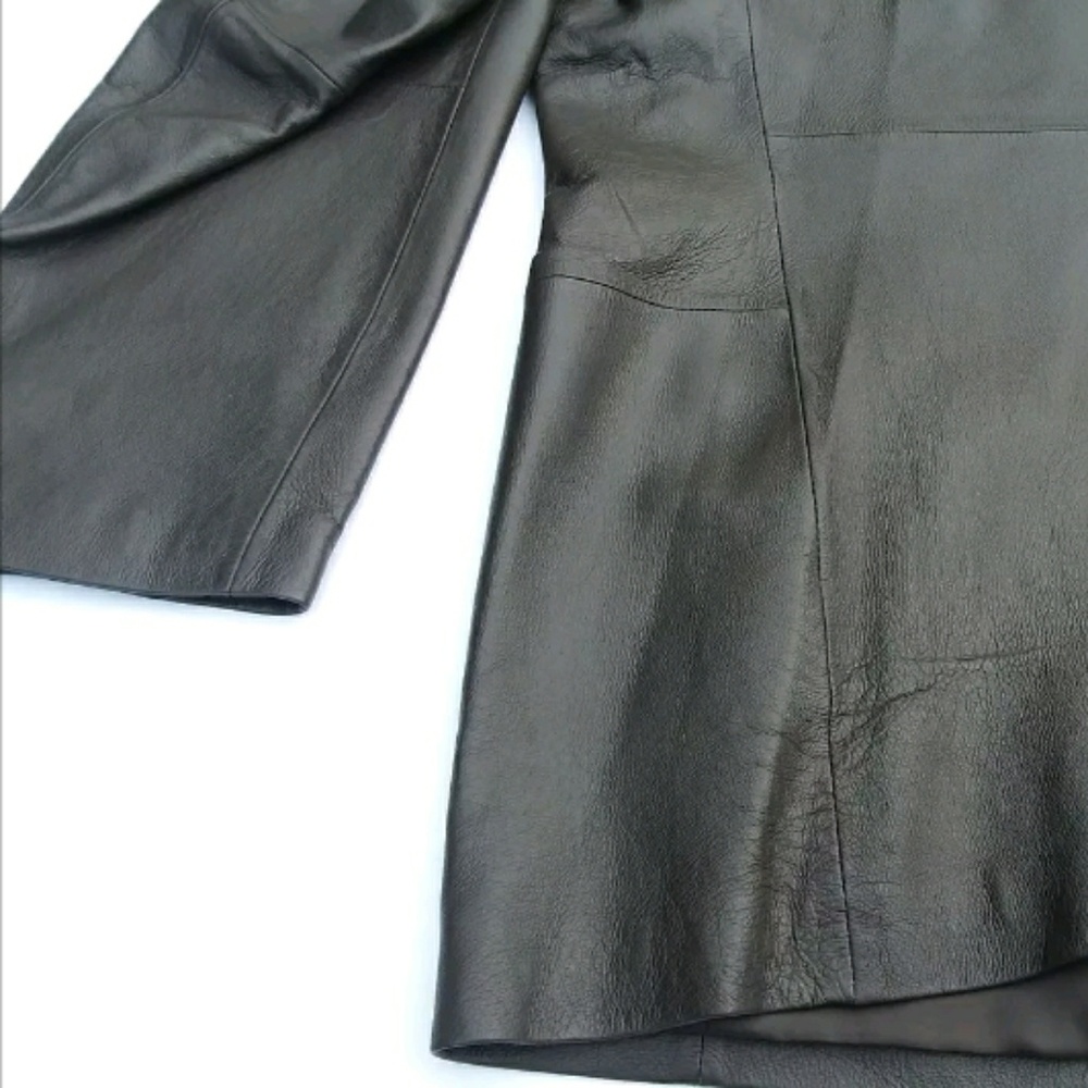 J. FERRAR DARK BROWN Leather Jacket XL - Picture 7 of 9